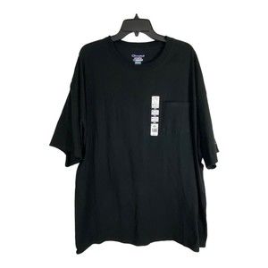 Champion Mens Tee Shirt Size 3xl Black Short Sleeve Pockets Blank NEW